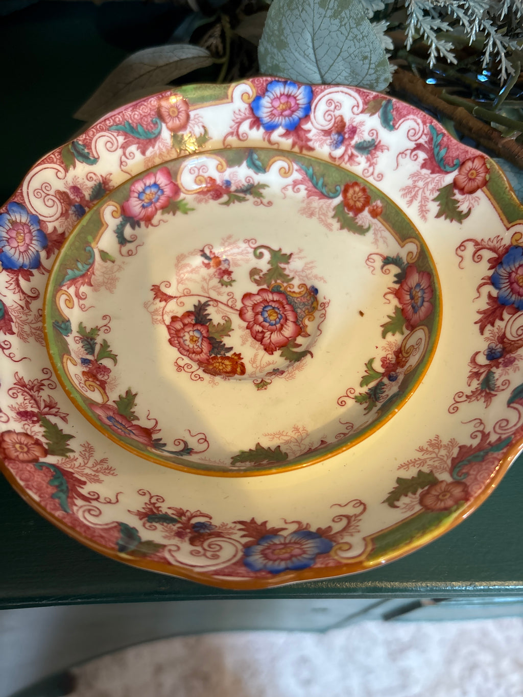 Gorgeous Vintage tea cup candle trio “Enchanted Forest”