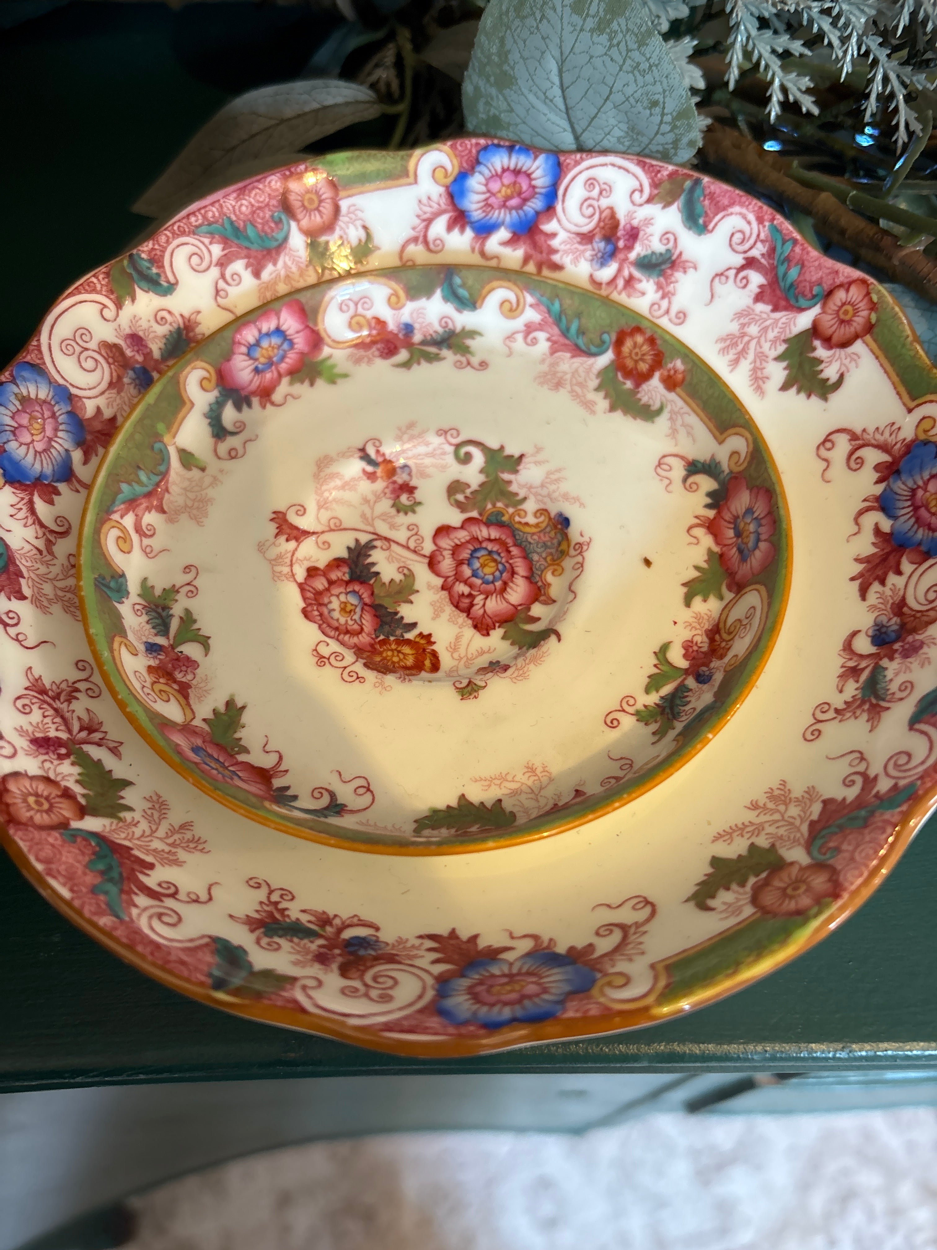 Gorgeous Vintage tea cup candle trio “Enchanted Forest”