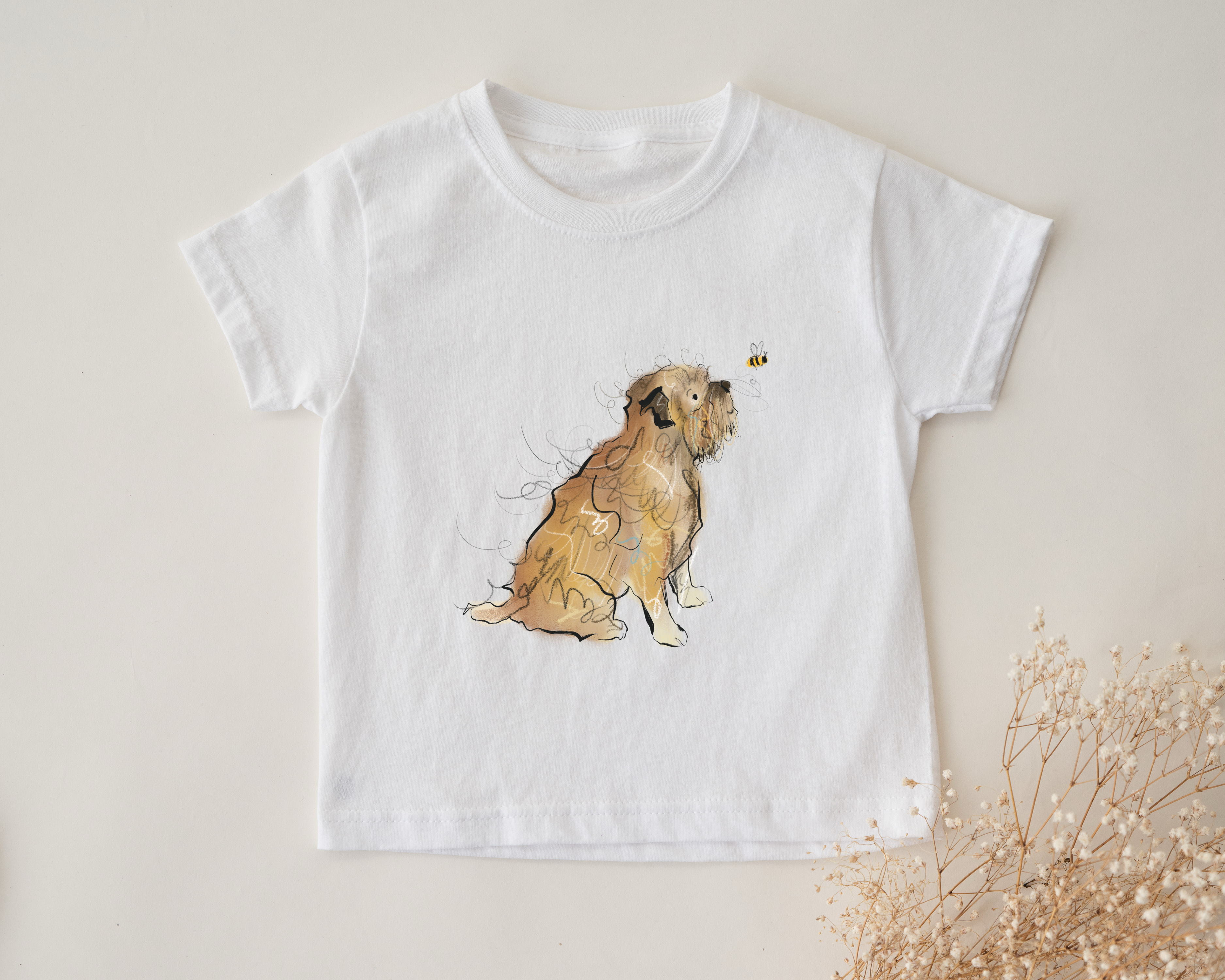 Limited edition Border terrier & the bee children’s T-shirt